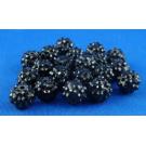 50 Shamballa Strassperlen Beads 10mm schwarz